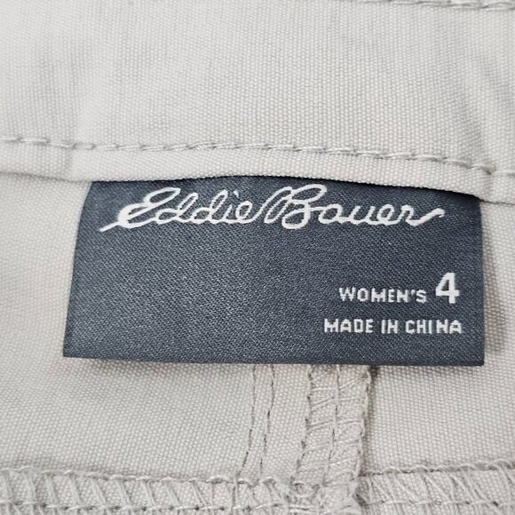 Eddie Bauer Women's Khaki Mid Rise Tech Stretch Capri Pants Size 4 NWT - Picture 11 of 16